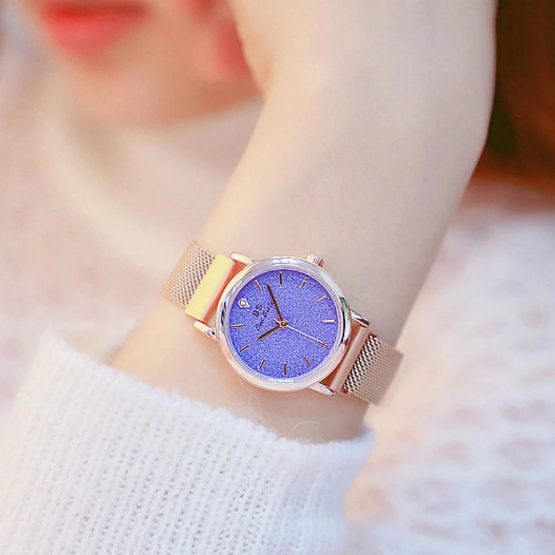 Luxury Rose Gold Women Watches Magnet Starry sky Wrist Watch For Women Ladies Quartz Wristwatch Waterproof relojes para mujer images - 6