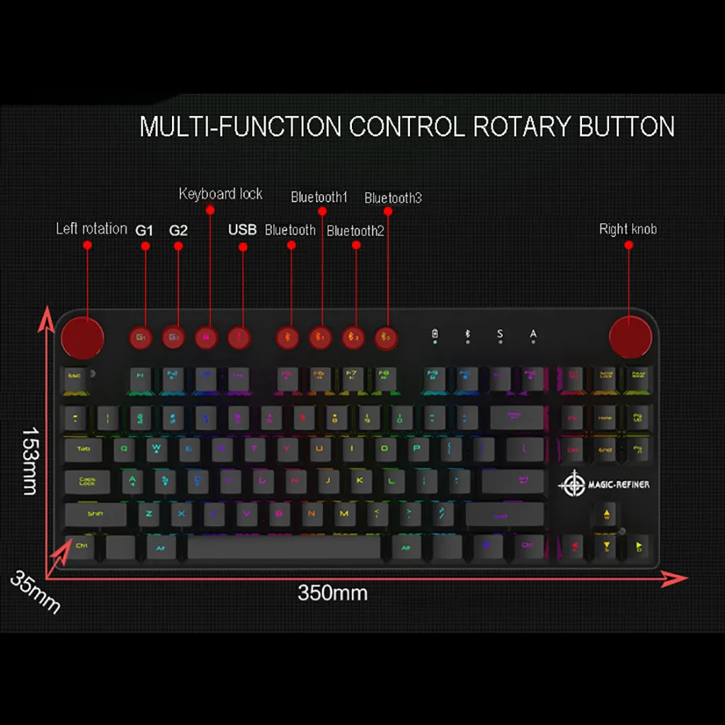 Беспроводная клавиатура OMESHIN Bluetooth + RGB двойной режим квадратный колпачок для IOS