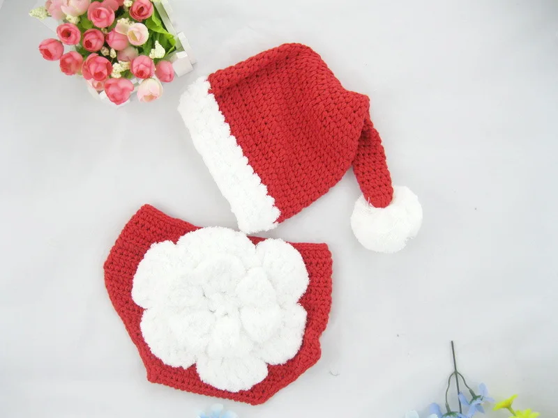 Бесплатная доставка 5 компл./лот красные рождественские Lil Elves вязаные крючком