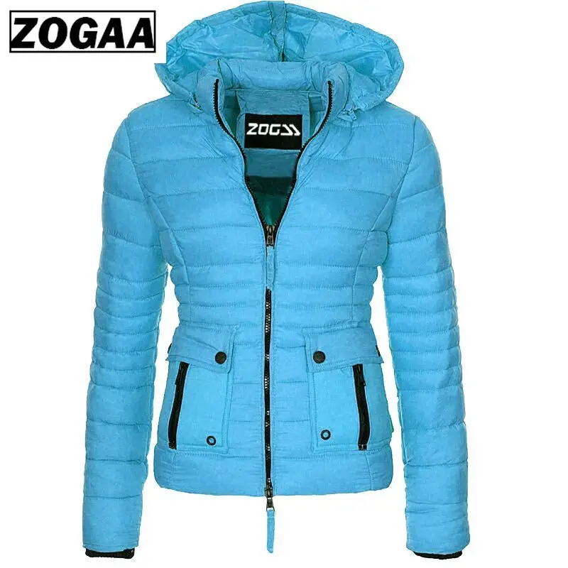 ZOGAA S 3XL женские хлопковые парки пальто пуховик Женская Модная приталенная