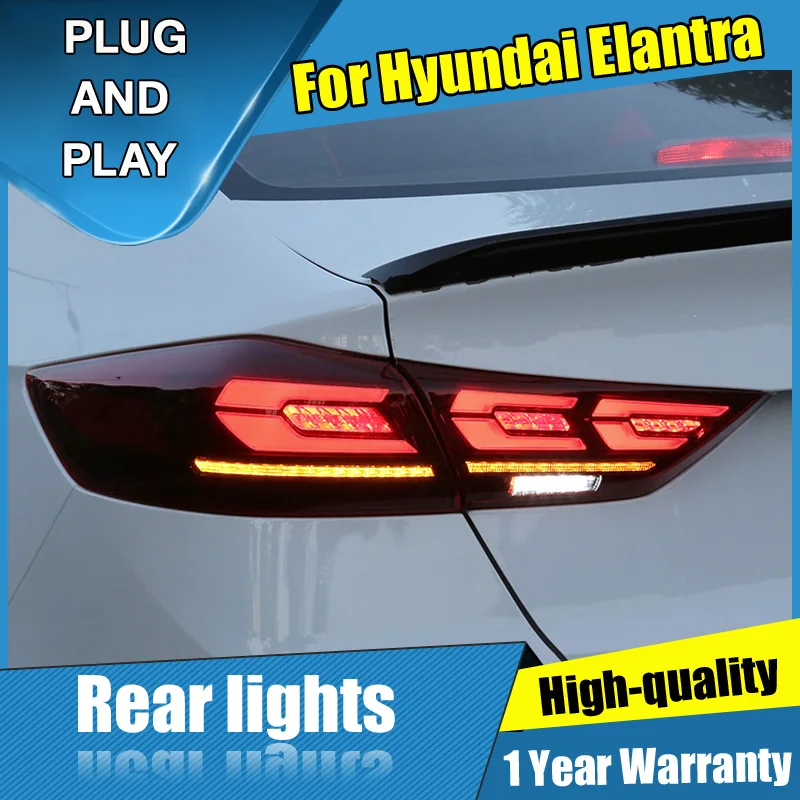 4 шт. автомобильный Стайлинг для Hyundai Elantra задний фонарь s 2016-2018 светодиодный +