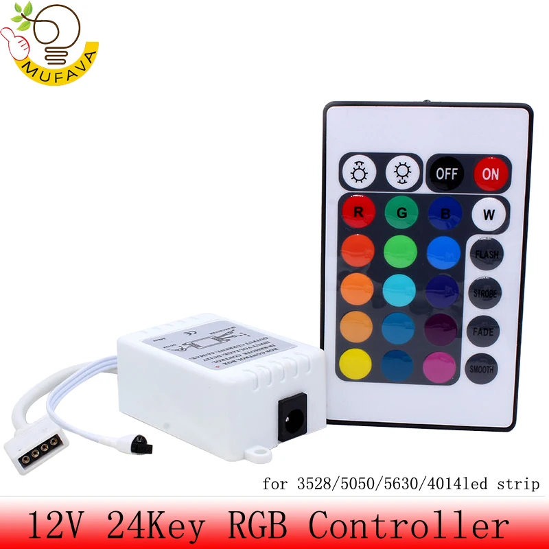 24 клавиши LED RGB контроллер DC12V IR пульт дистанционного управления для SMD 3528 5050