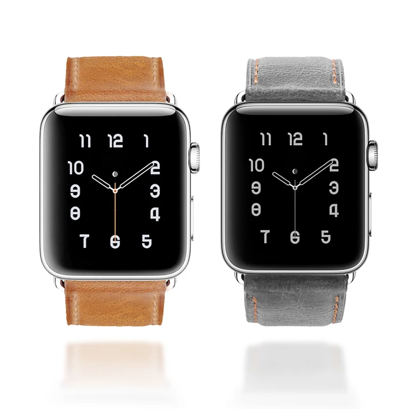 Кожаный ремешок для Apple Watch Series 4 3 2 1 винтажный iwatch 44 мм 40 38 42 сменный Браслет |