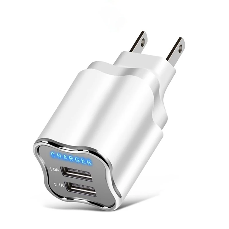 2А, двойной USB порт, настенное зарядное устройство для дома и путешествий, адаптер переменного тока, штепсельная вилка EU/US, настенное зарядное устройство для iPhone 8X7, samsung, Xiomi, LG, G6, V30