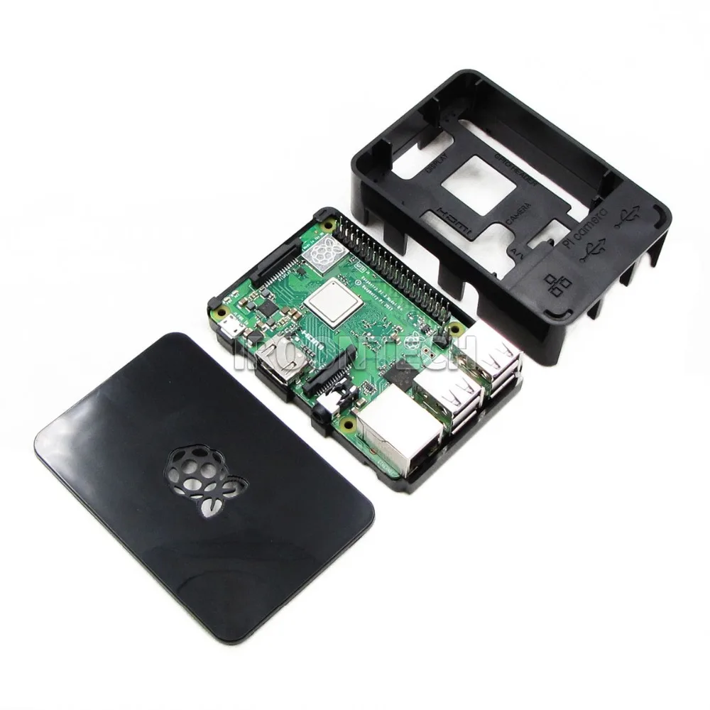 Чехол J1: официальный оригинальный чехол Коробка для Raspberry PI 3 Модель B PI3 и 2 Черный