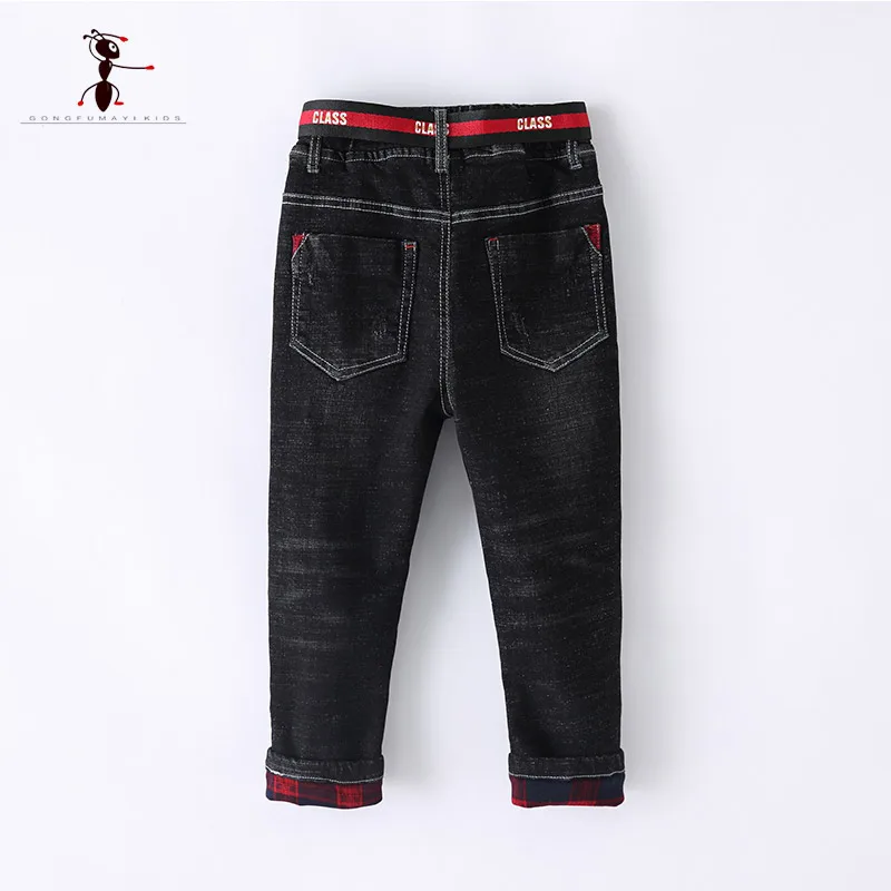 Kung Fu Ant Boys Jeans Black Blue Denim Pocket Light Washed Kids Pants 3T-8T Size Children Trousers Home School 8606 |