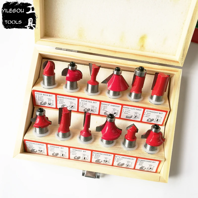 Профессиональный набор фрез из карбида вольфрама с хвостовиком 1/2 дюйма Комплект