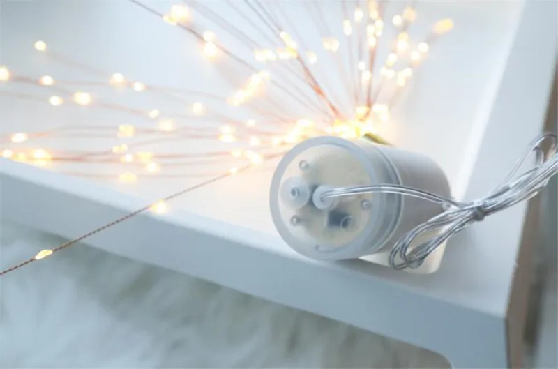 Новейший подвесной светодиодный светильник Starburst 100 светодиодный s 200 светодиодный s DIY фейерверк медная сказочная гирлянда Рождественская лампа мерцающий светильник с регулятором освещенности