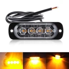 4 светодиода стробоскоп сигнальный стробоскопический свет гриль мигающий вентиляция аварийный свет для автомобиля грузовика Маяк лампа огня