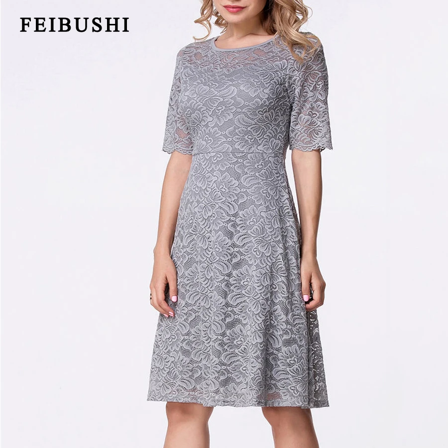 Красное Кружевное Платье туника FEIBUSHI летние сексуальные повседневные