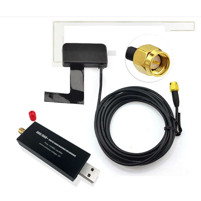 DAB радио приемник + автомобильная антенна с USB адаптером для Android автомобильный