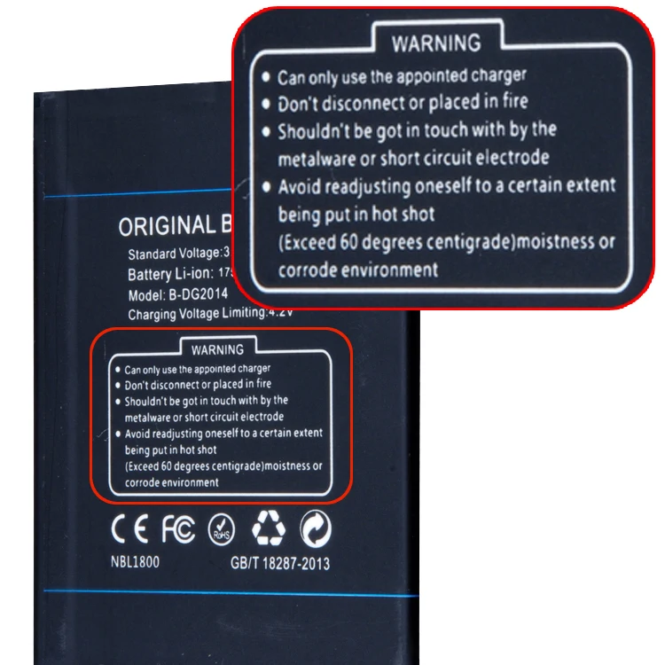 Original Battery for DOOGEE DG2014 Smartphone 1750mAh Lithium-ion Turbo | Мобильные телефоны и аксессуары