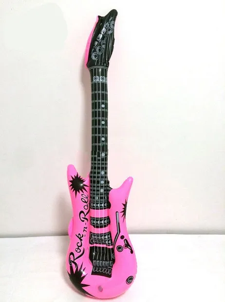 10pcs Guitar Balloon Rock Instrument Inflatable Balloons Assorted Color for Children Party Accessories Birthday Ballon | Дом и сад