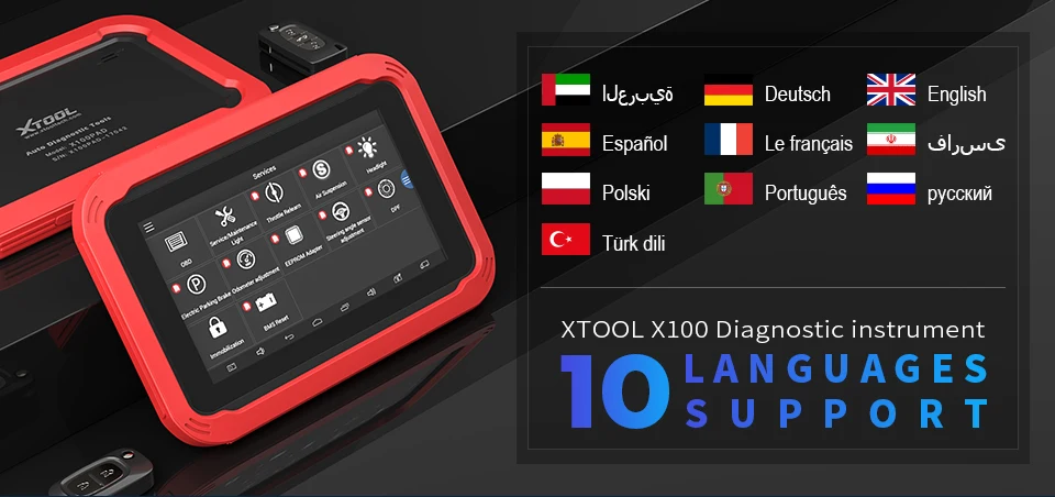 OBD2 riginal XTOOL X100 PAD Авто ключ программист X-100 PAD с адаптером EEPROM поддержка масла отдых и регулировка одометра