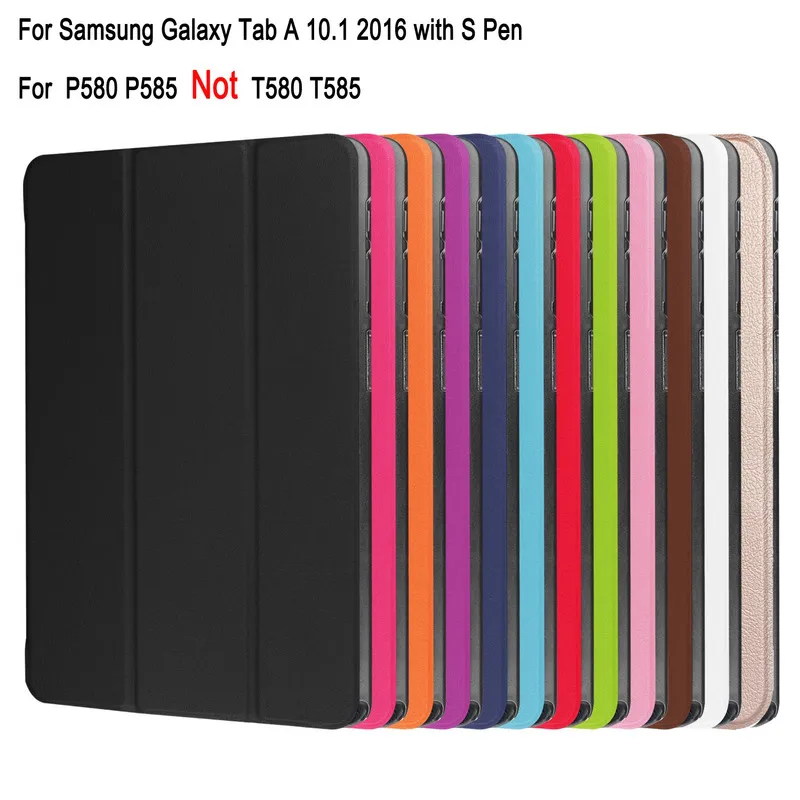 Ультра тонкий магнитный чехол для Samsung Galaxy Tab A A6 с S Pen 10 1 &quotP580 P585 Tablet Stander Cover P580 |