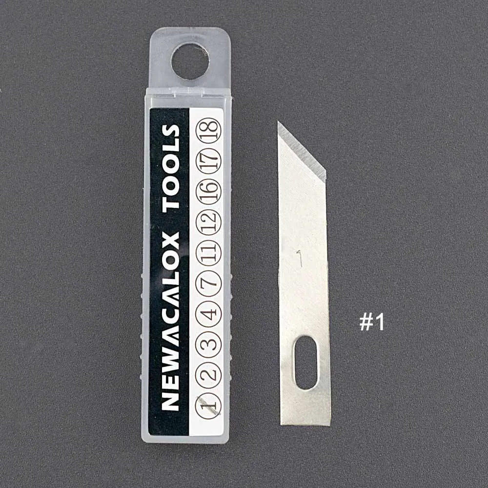 NEWACALOX 20 шт. лезвие из нержавеющей стали для пленки для мобильных телефонов инструменты резак рукоделие хобби нож DIY скальпель резьба по дереву PCB ремонт - Цвет: Blade-1-20