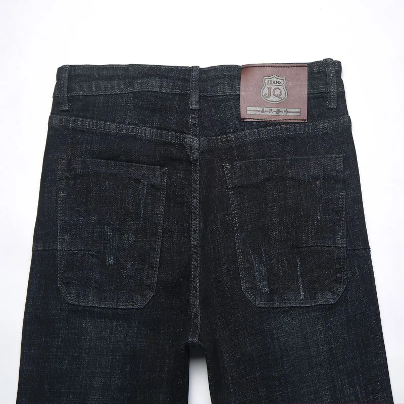 Autumn 2018 New Mens Bootcut jeans Black Slim Fit Flared Jeans High Quality bootcuts pants bell bottom | Мужская одежда