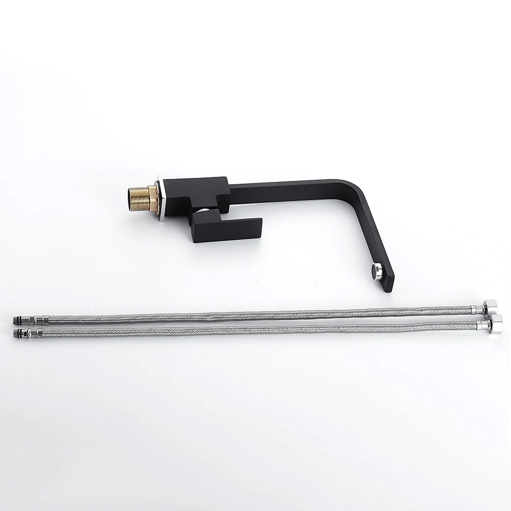 Modern Chrome Kitchen Faucet 360 Degree Rotation Water Filter Tap Water Faucets Brass Sink Tap Water Mixer Black Kitchen Fixture