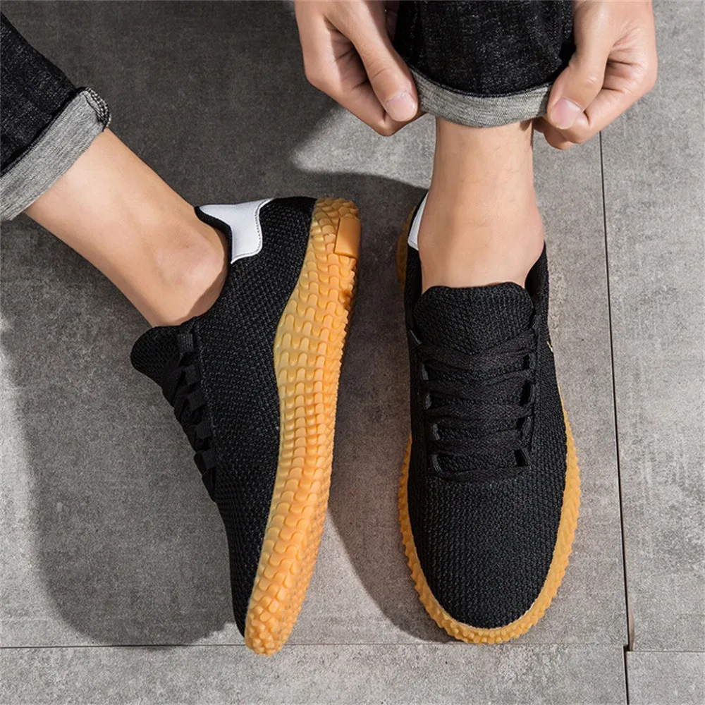 Мужские кроссовки с дышащей сеткой повседневная обувь круглым носком