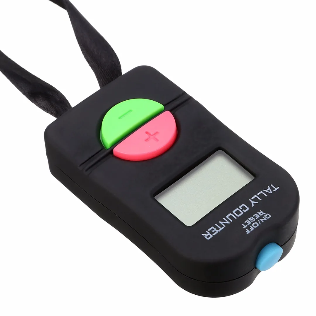 1 шт. 0-9999 цифровой счетчик Tally Черный ABS Tally счетчик электронный ручной кликер безопасности бег Для Гольфа Тренажерный Зал