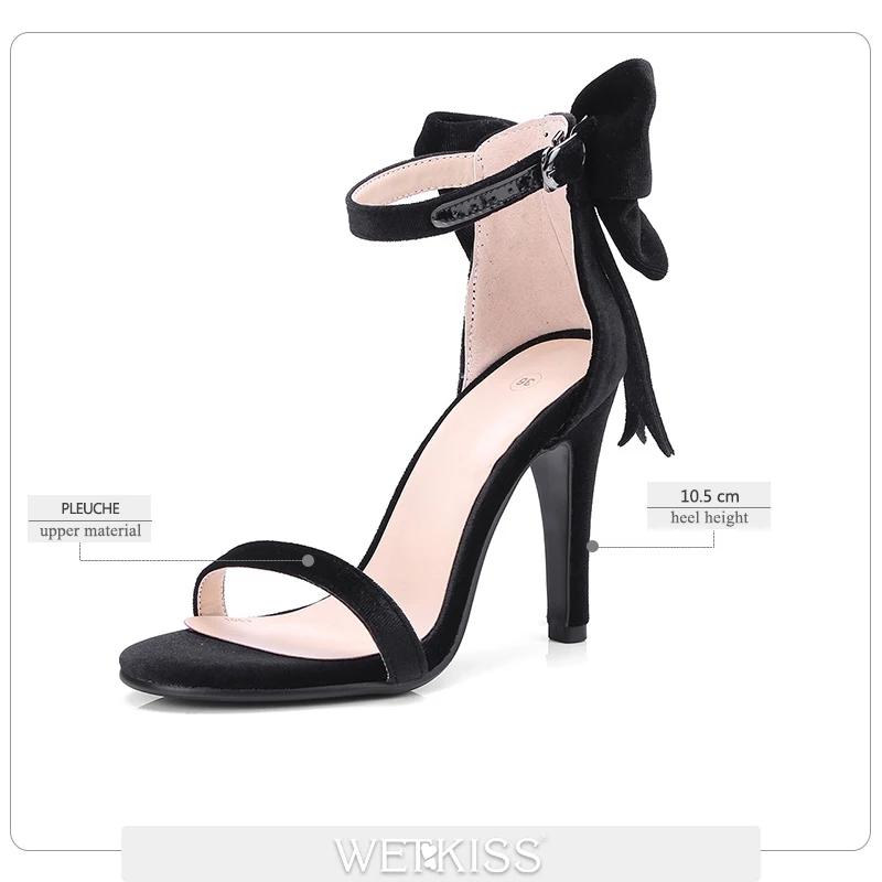 Женские босоножки на высоком каблуке с бантом и открытым носком|heels sandals women|high heels