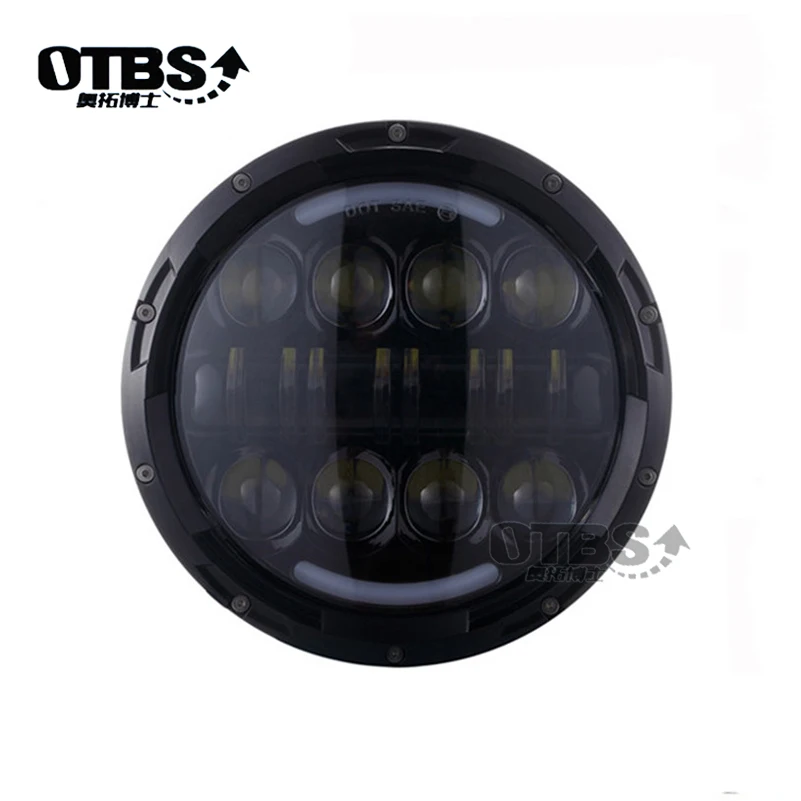 OTBS 7 &quotКруглый 80 Вт дальний и ближний свет светодиодный налобный фонарь ДХО фара