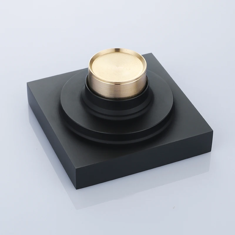 4 цвета золотистый/черный/хромированный/матовый латунный Слив для пола 100*100 мм