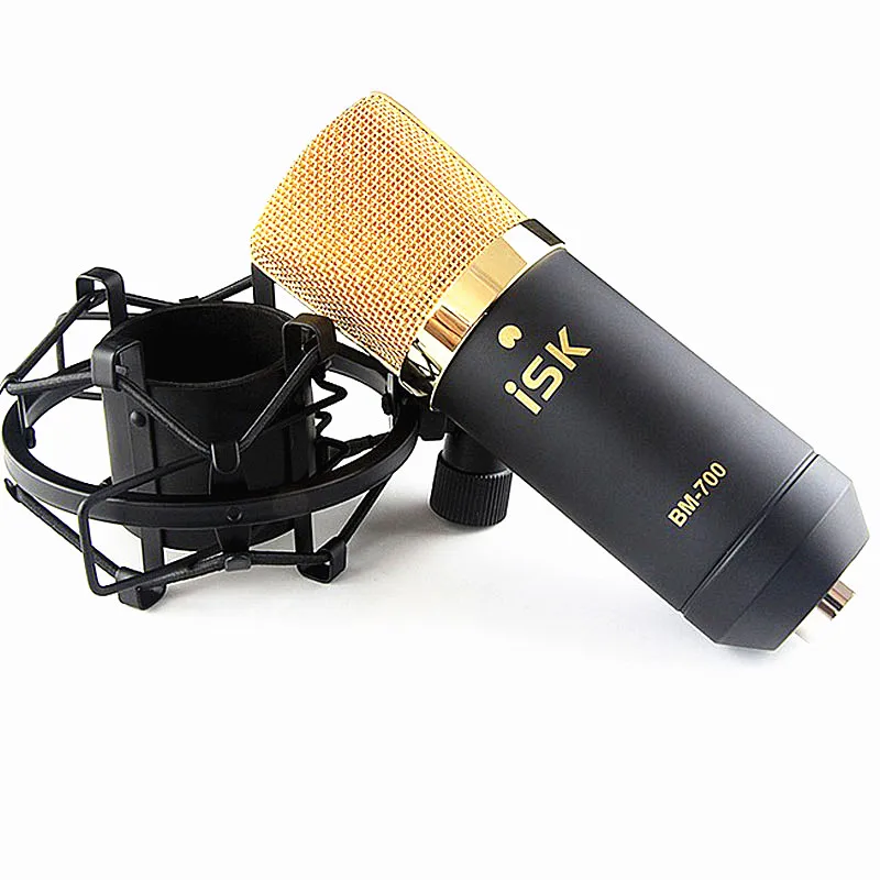 Микрофон ISK для записи прямых трансляций с покрытием из чистого золота большой