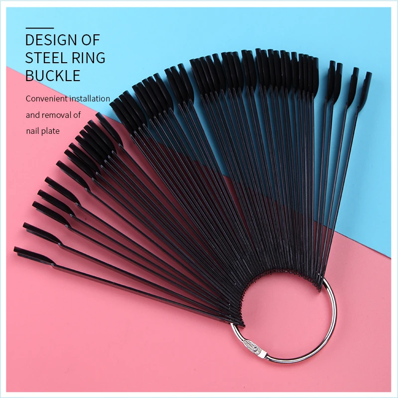 50Pcs/Lot 1*12.5CM Fan-shaped Nail Polish Color Card Template Display Tool Art Swatches Tools |
