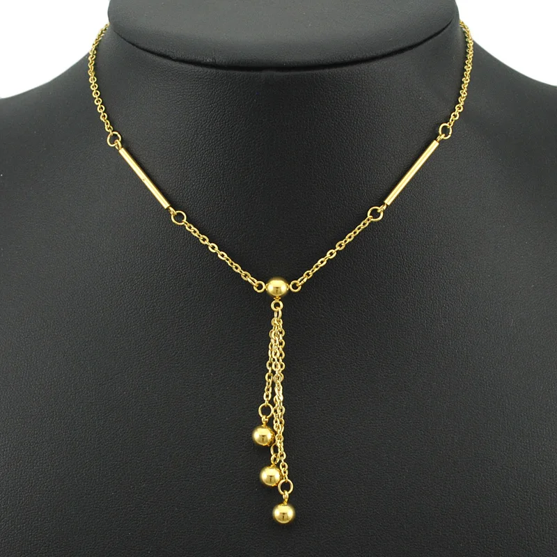 ATGO Модные женские ювелирные изделия круг золотой цвет бусы ожерелье браслет