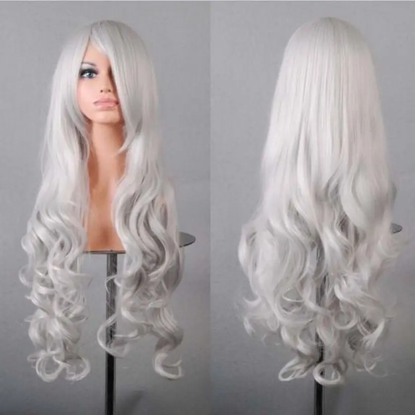 Оптовая цена Горячее Надувательство SXQNew Cos парик аниме косплей Серебристый