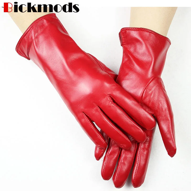 Женские перчатки Bickmods из натуральной кожи с шерстяной подкладкой