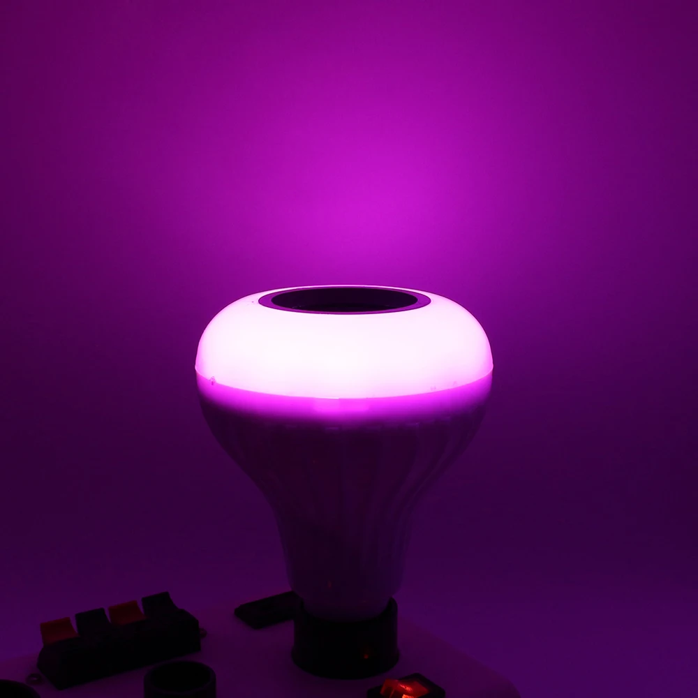 E27 7 Вт Светодиодная лампа RGB свет беспроводной Bluetooth аудио динамик музыка игра