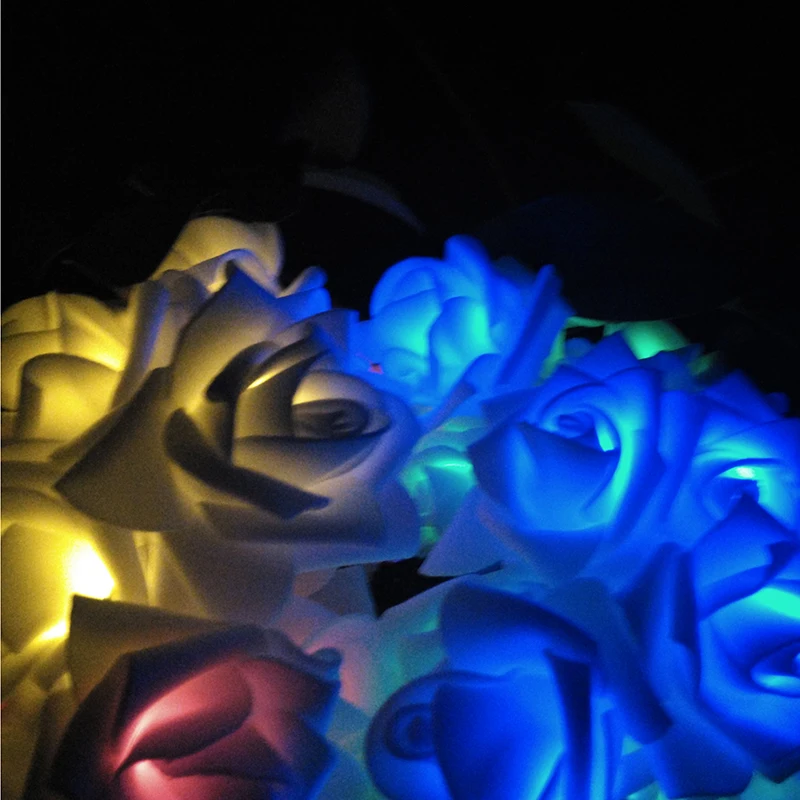 YIYANG RGB светодиодный светильник на солнечных батареях свадебные цветочные розы