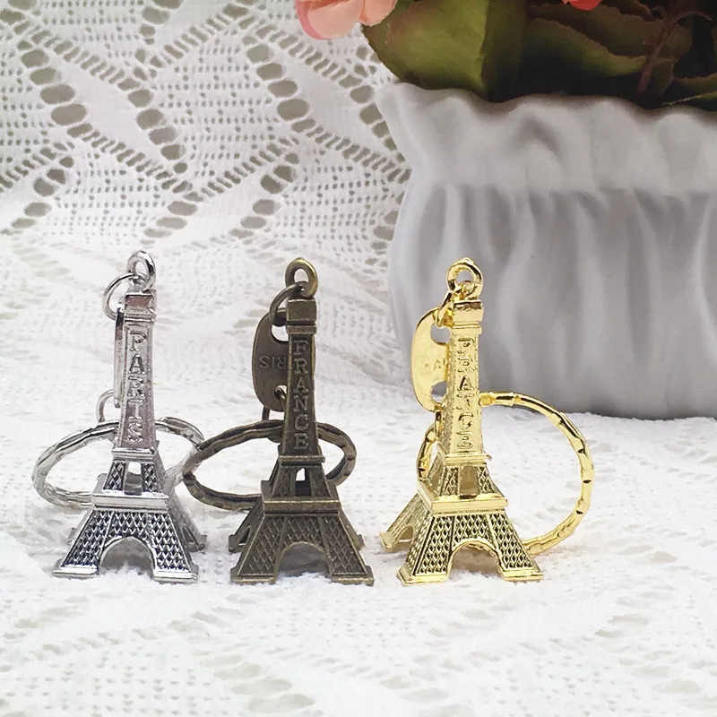 

50pcs/lot Wedding Souvenirs Party Gifts Wedding Gifts for Guests Promotion Gifts Classic Vintage Paris Eiffel Tower Keychain