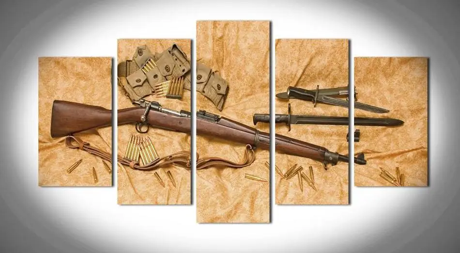 Модный старый постер оружие холст картина стены художественное украшение для