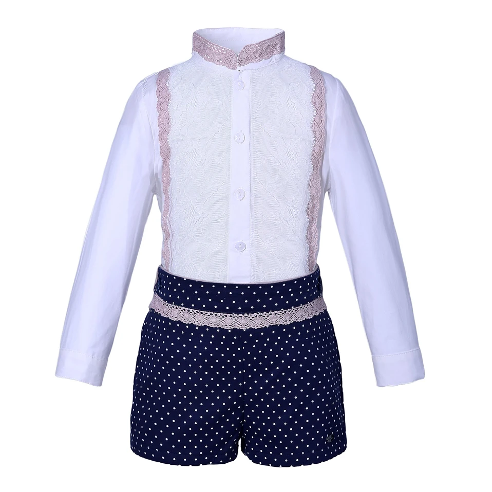 Pettigirl/модные хлопковые комплекты одежды для мальчиков однотонные рубашки с длинными рукавами+ повседневные штаны детские костюмы B-DMCS007-A148
