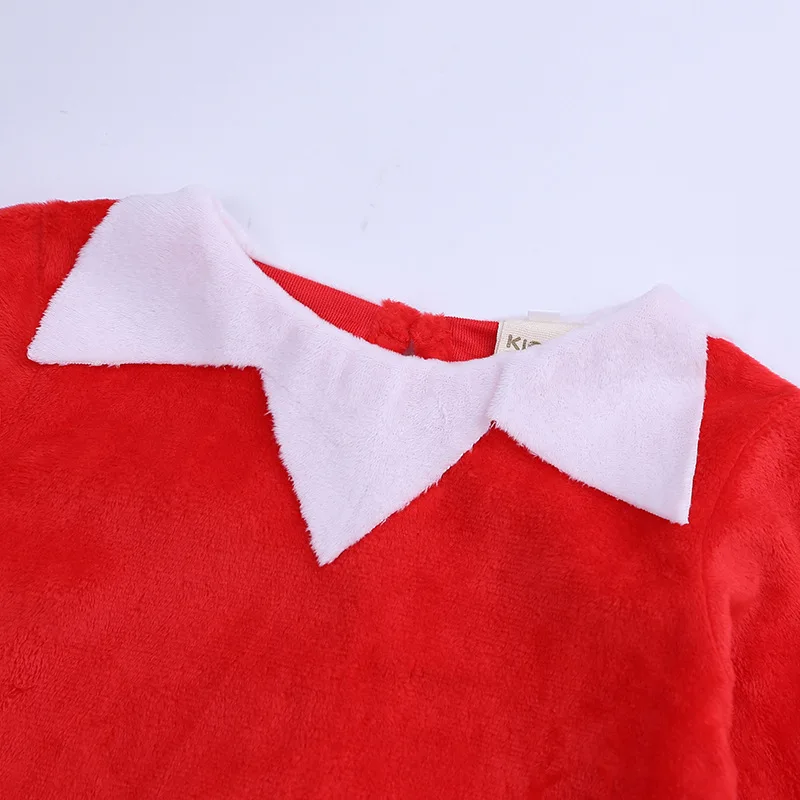 Детская Рождественская одежда комбинезон сдельник для ребенка с длинными