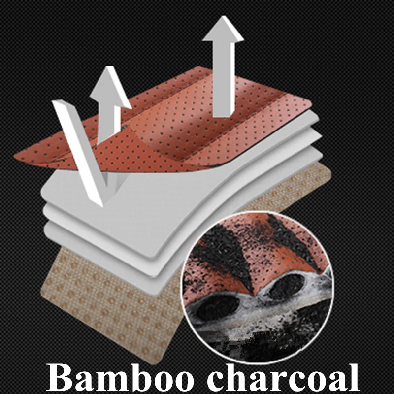 売る GSPSCN 3 個健康竹炭カーシートカバーセットユニバーサルシートマットプロテクター Pu レザークッション車のスタイリングアクセサリー