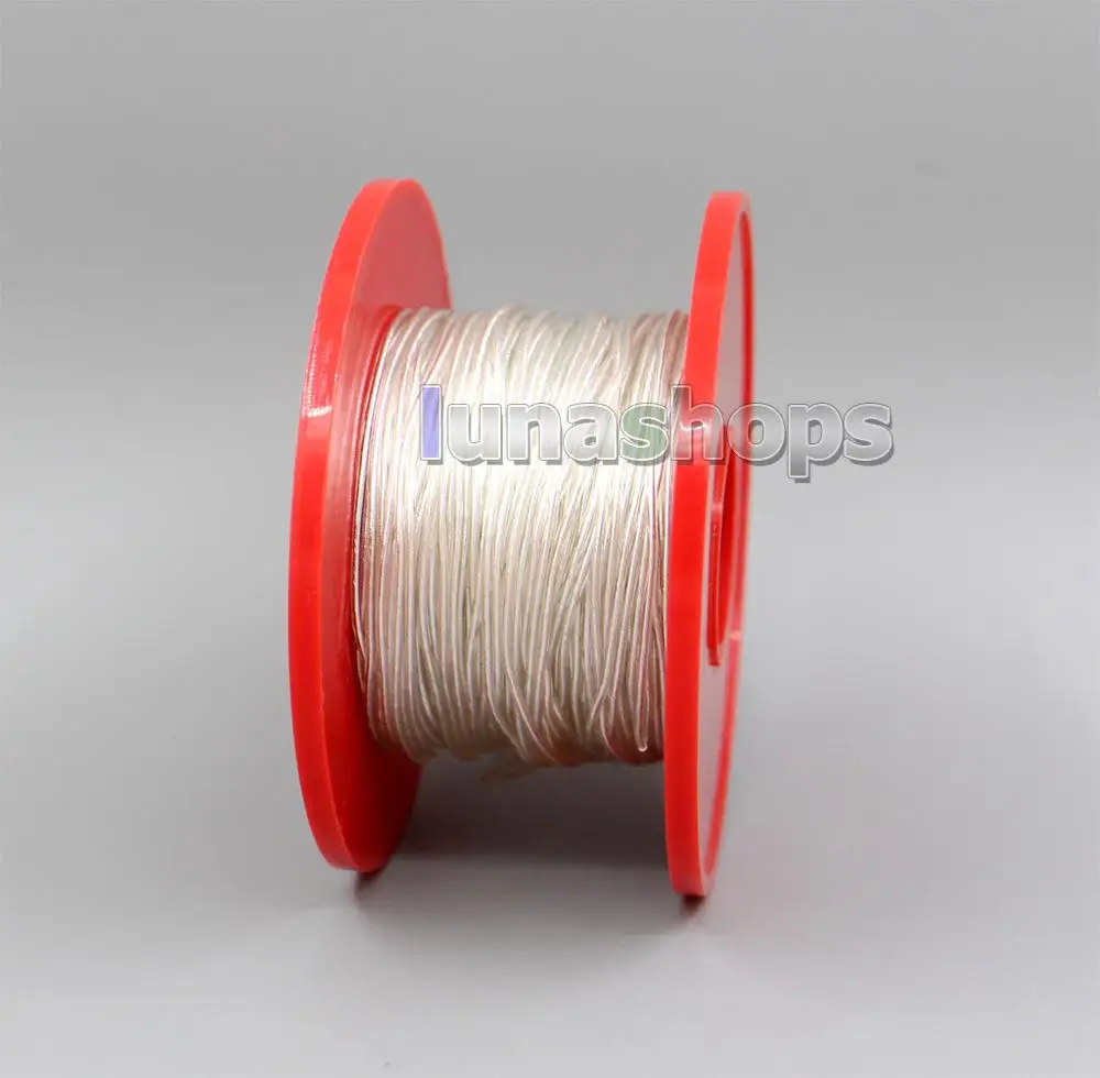 LN006224 10*0.08mm 99% Pure Silver Earphone Headphone DIY Custom PU Insulation Layer Cable Diameter OD:0.9mm For acrolink cable |