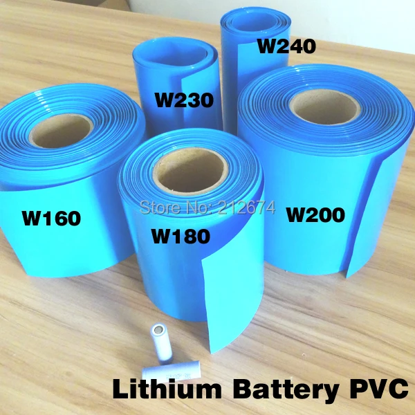 Бесплатная доставка ширина 240 мм синий ПВХ термоусадочная трубка используется