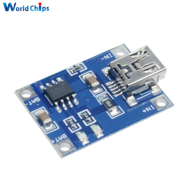 2 шт. TP4056 Mini USB 5V 1A 18650 литиевая батарея зарядное устройство плата модуль со светодиодным индикатором защита