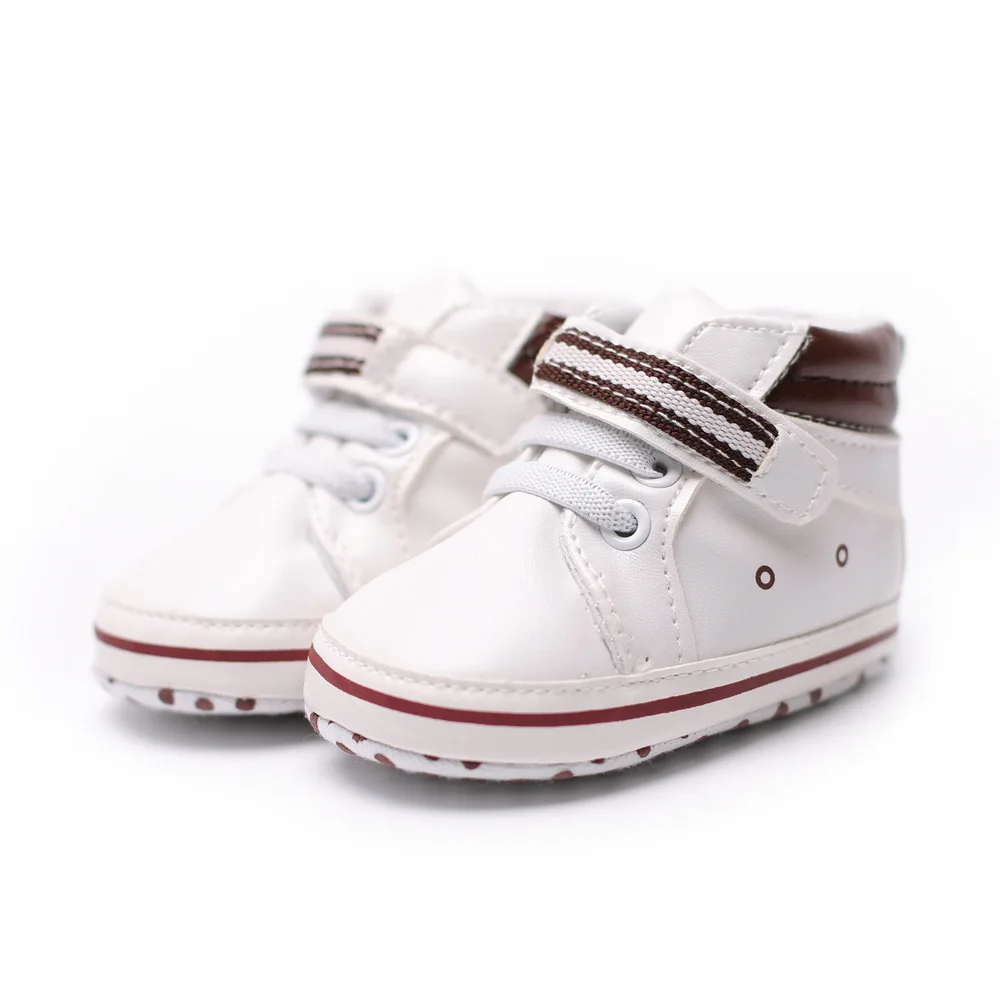 Мягкой подошве детская обувь в полоску Todder младенческой Повседневное пинетки