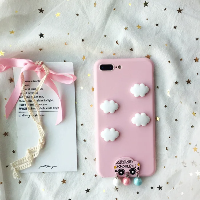Cute 3D Clouds Phone Case Luxury Car Pearl Silicone For OPPO A59 A33 A37 A53 A57/A39 F3 PLUS A77 A71 F5 F7 |