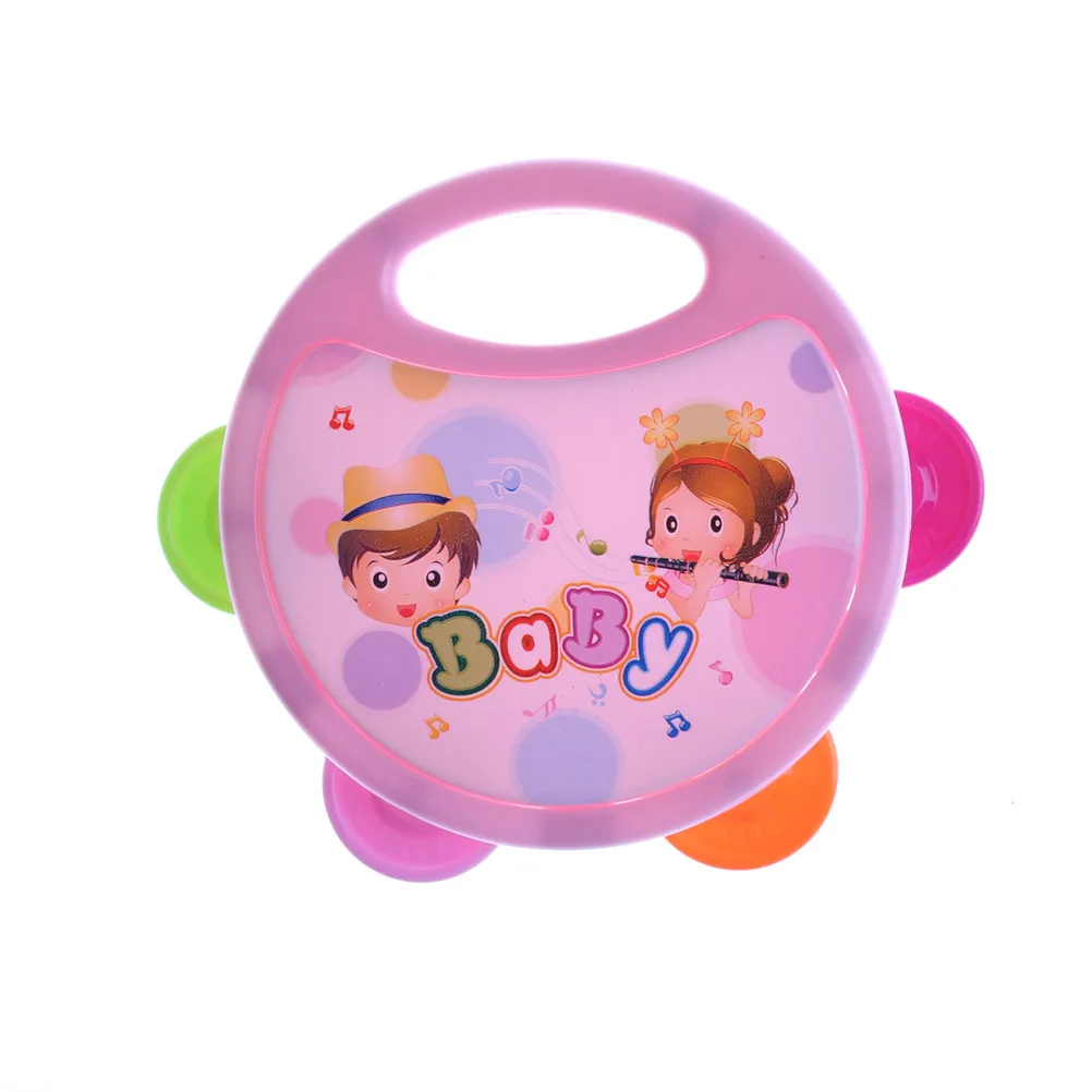 

1pcs Cute Baby Kids Musical Tambourine Beat Instrument Educational Handbell Clap Drum Toys Baby Gift