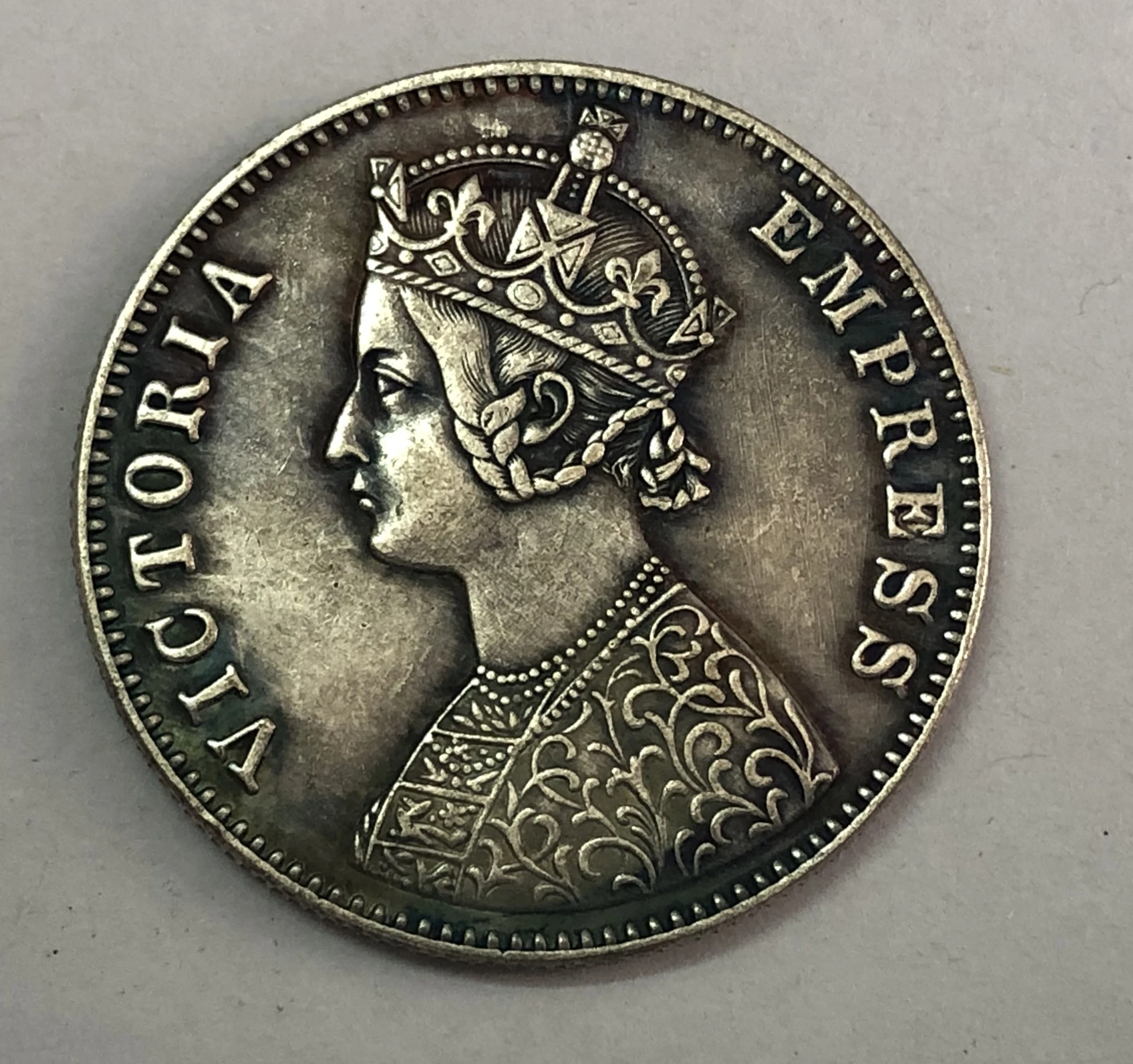 1884 Индия британская 1 Rupee Victoria|Безвалютные монеты| |
