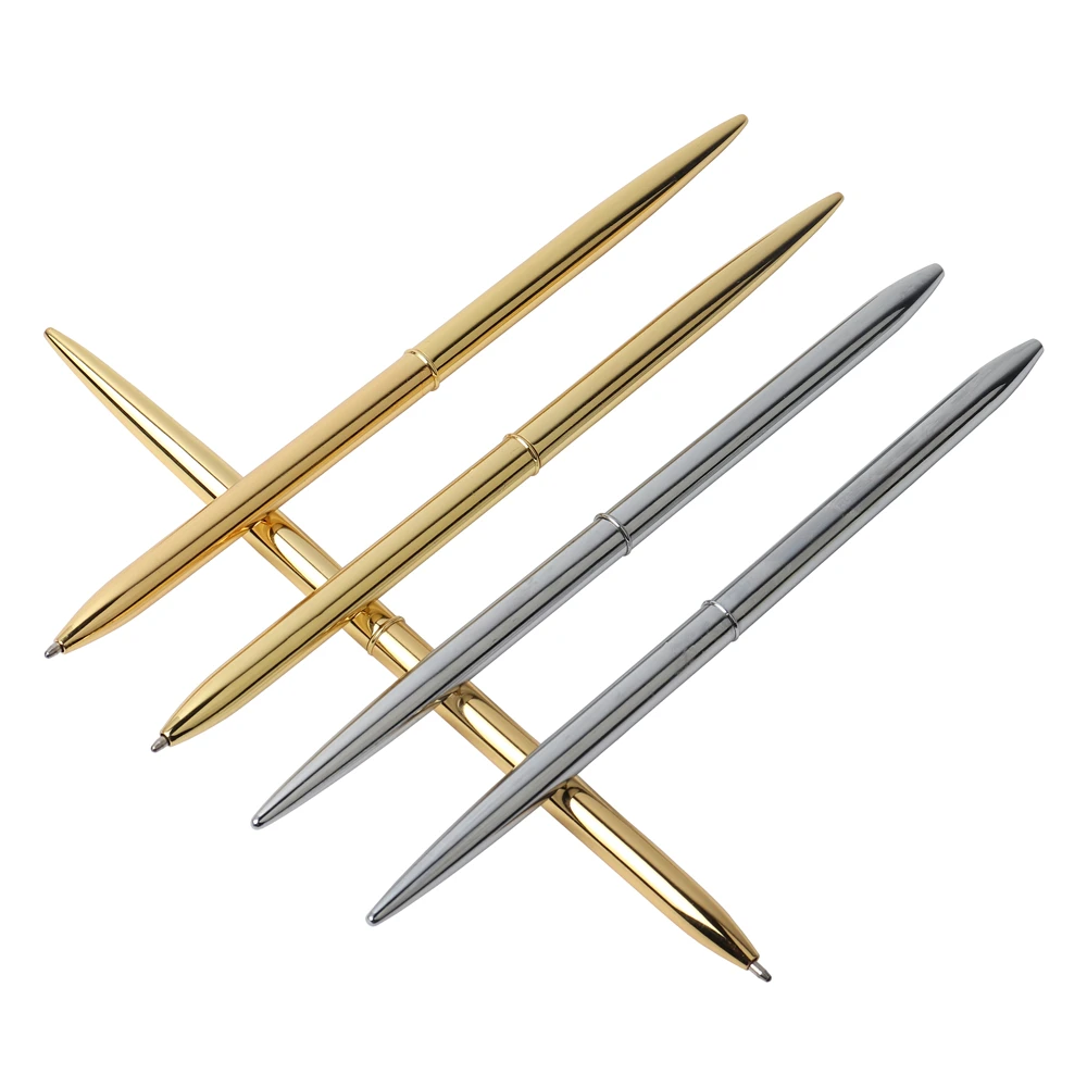 2-4pcs Highlights Metallic Marker Pen Brush Tip Gold Silver Hard