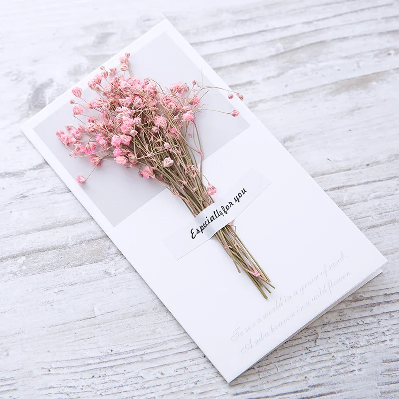 10 шт. креативные Gypsophila сухие цветы поздравительная открытка ручной работы поздравительная открытка на день рождения, День Благодарения подарок на день матери