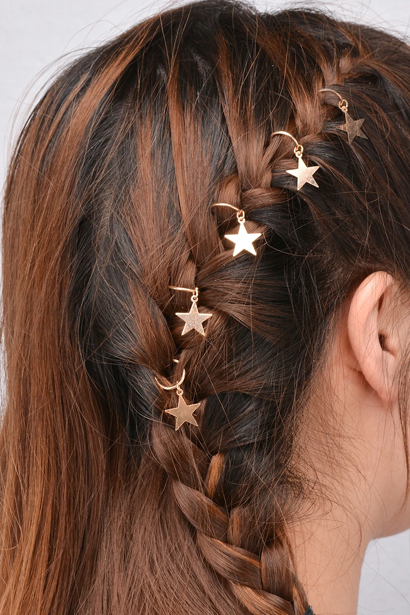 2016 Новая мода 5 шт./лот hairwear старинные золотые посеребренная star шпилька для волос