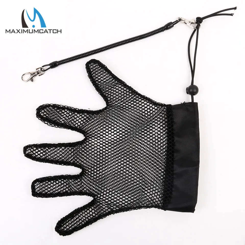 Сетчатые рыболовные перчатки Maximumcatch Нескользящие с черным рыболовным